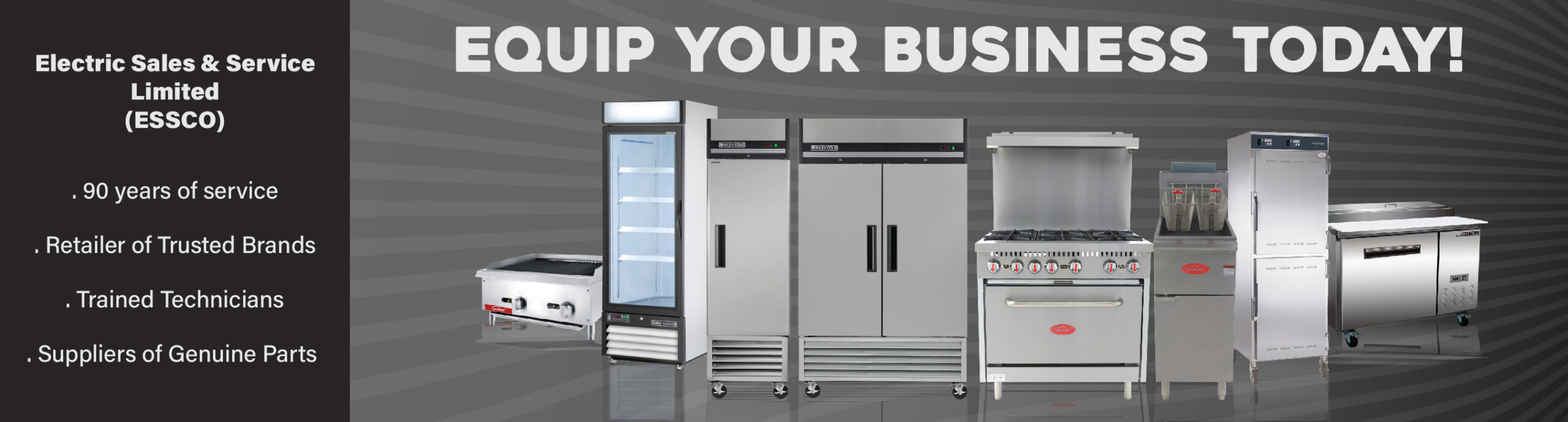 ESSCO 2026 Desktop Banner : Commercial Appliances